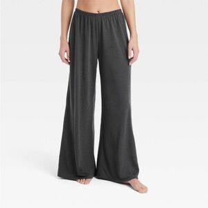 Women's Slub Knit Wide-Leg Pants - Stars Above™ Gray XL